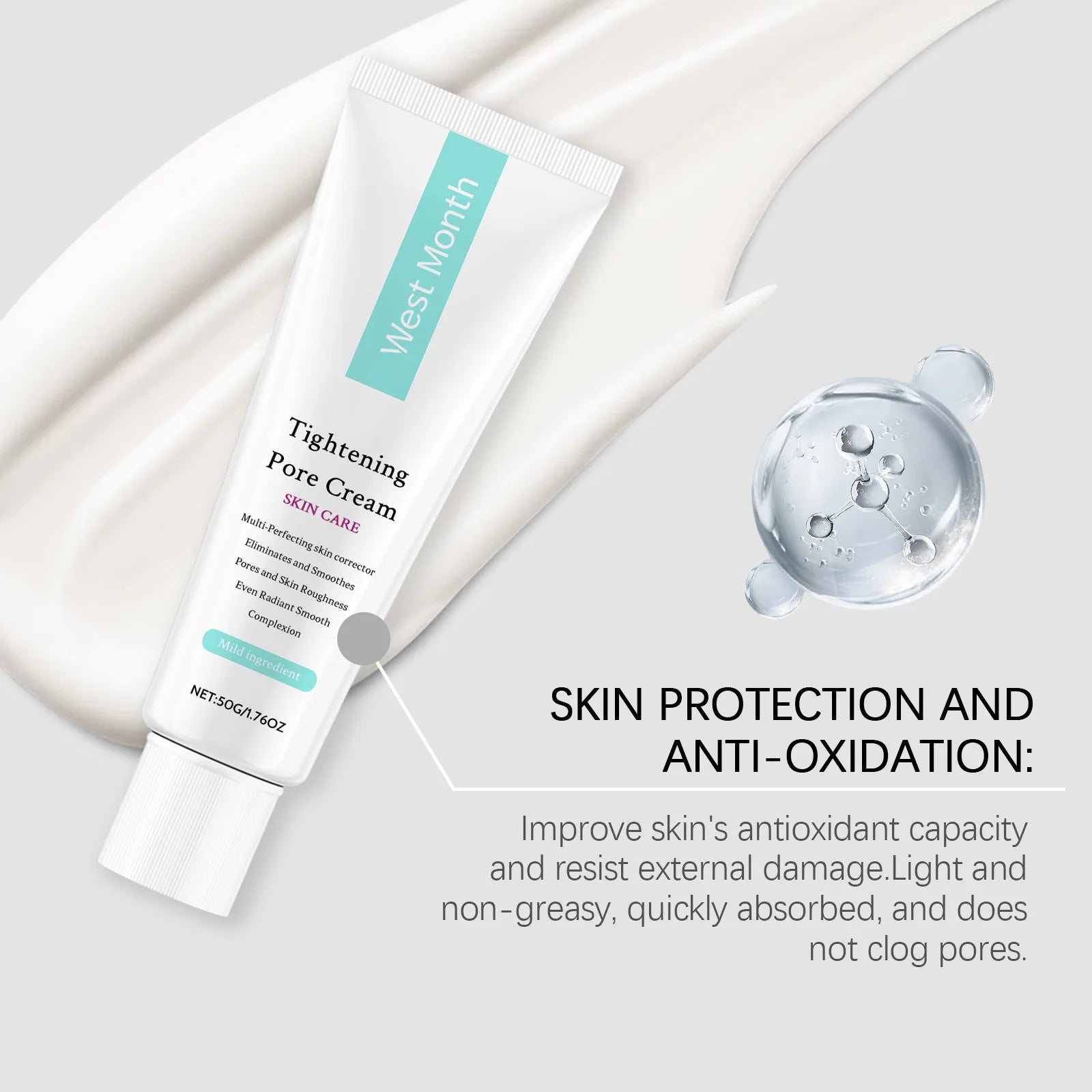 West&Month Pore Tightening Cream – Oil Control & Brightening Moisturizer