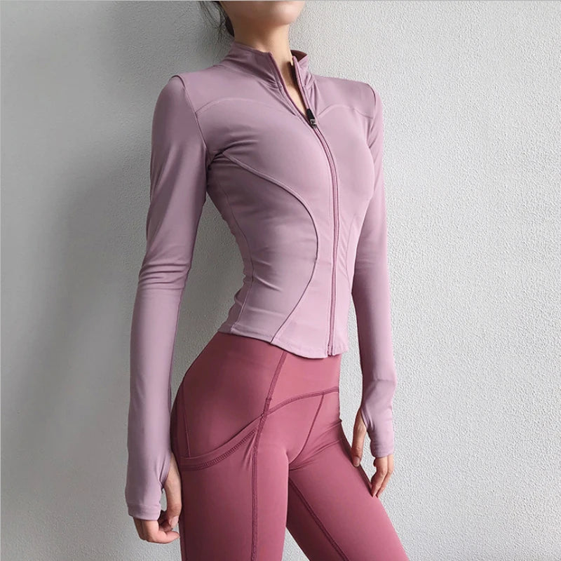 Women’s 2024 Sport Jacket – Quick-Dry Zipper Yoga & Running Hoodie