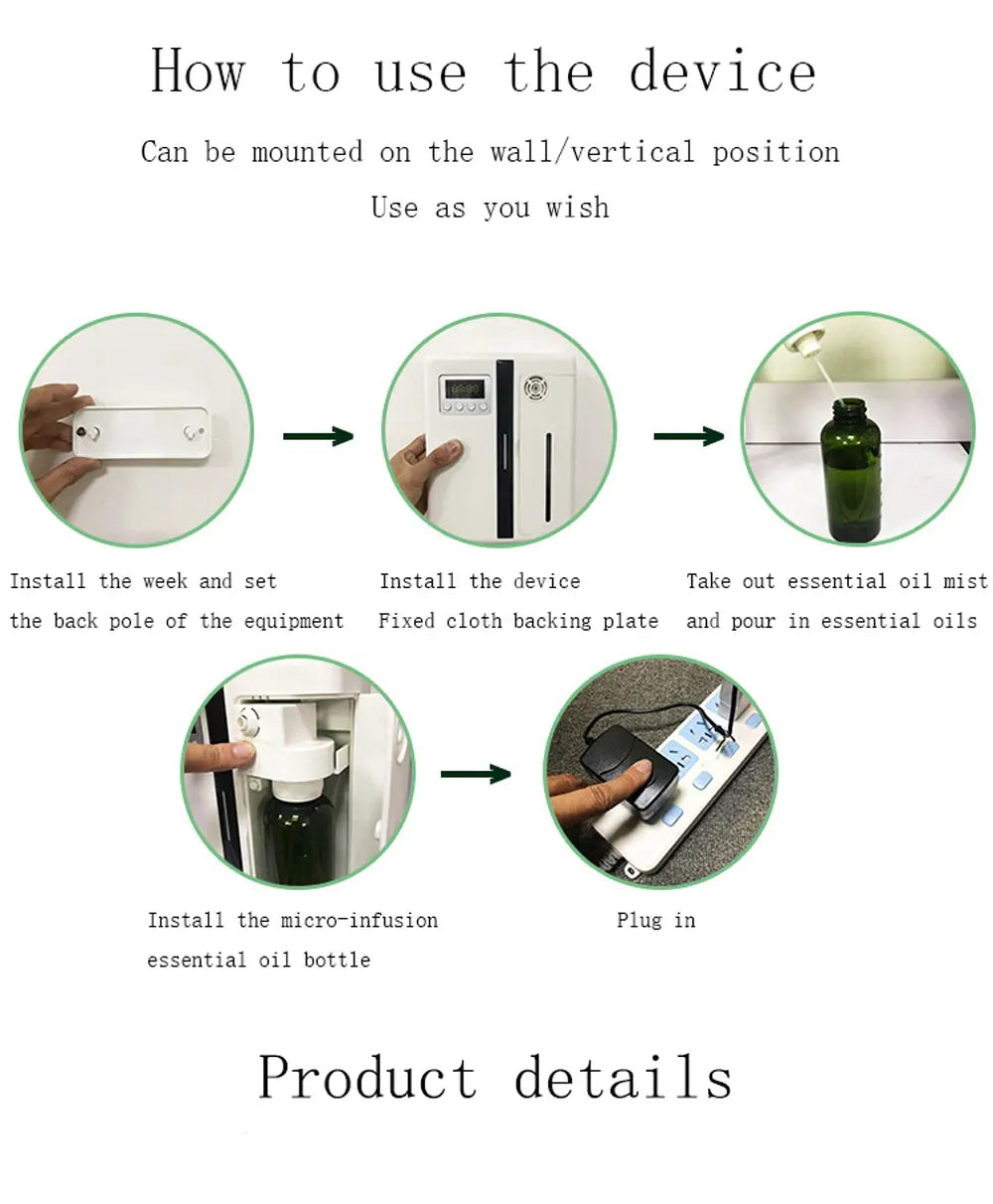 160ml Wall-Mounted Scent Machine – Hotel-Grade Aroma Diffuser