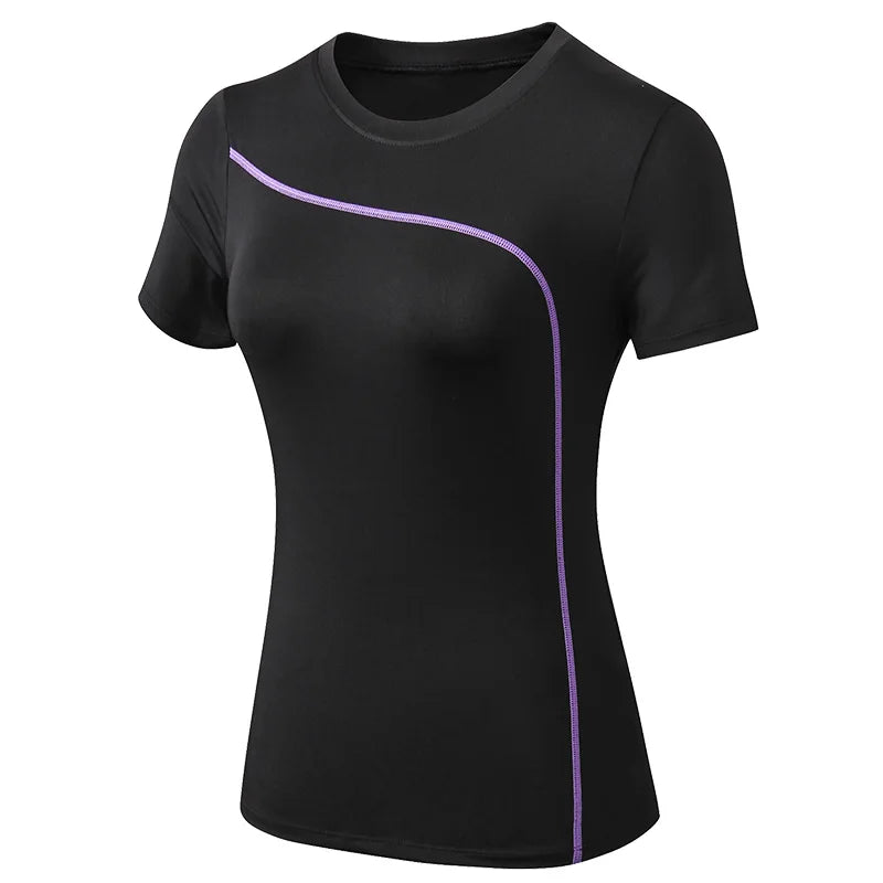 Women’s Quick-Dry Slim Fit Yoga Top – Short Sleeve Fitness Tee