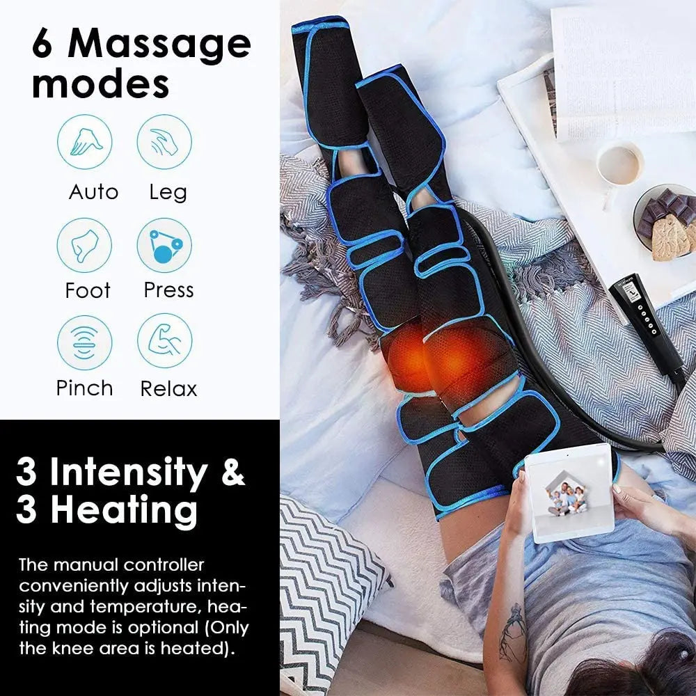 Foot & Leg Air Pressure Massager – Circulation & Lymphatic Drainage Device