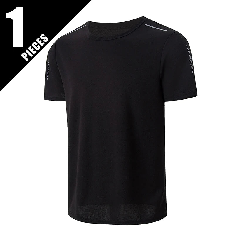 Men’s Summer Quick-Dry Printed Sports T-Shirt – Loose Fit