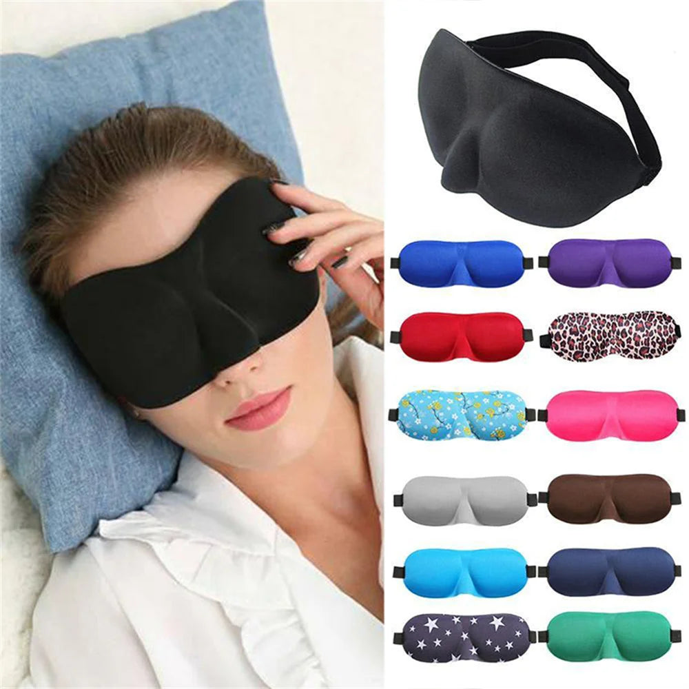 3D Contoured Sleep Mask – Light-Blocking Eye Cover