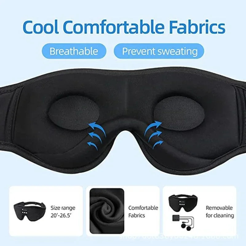 3D Bluetooth Sleep Mask with Built-In HD Headphones