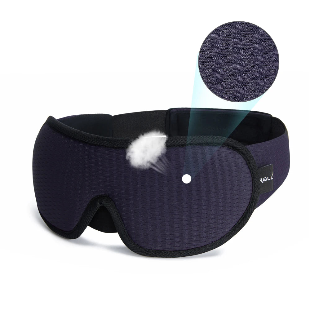 3D Padded Sleep Mask – Light-Blocking Eye Cover
