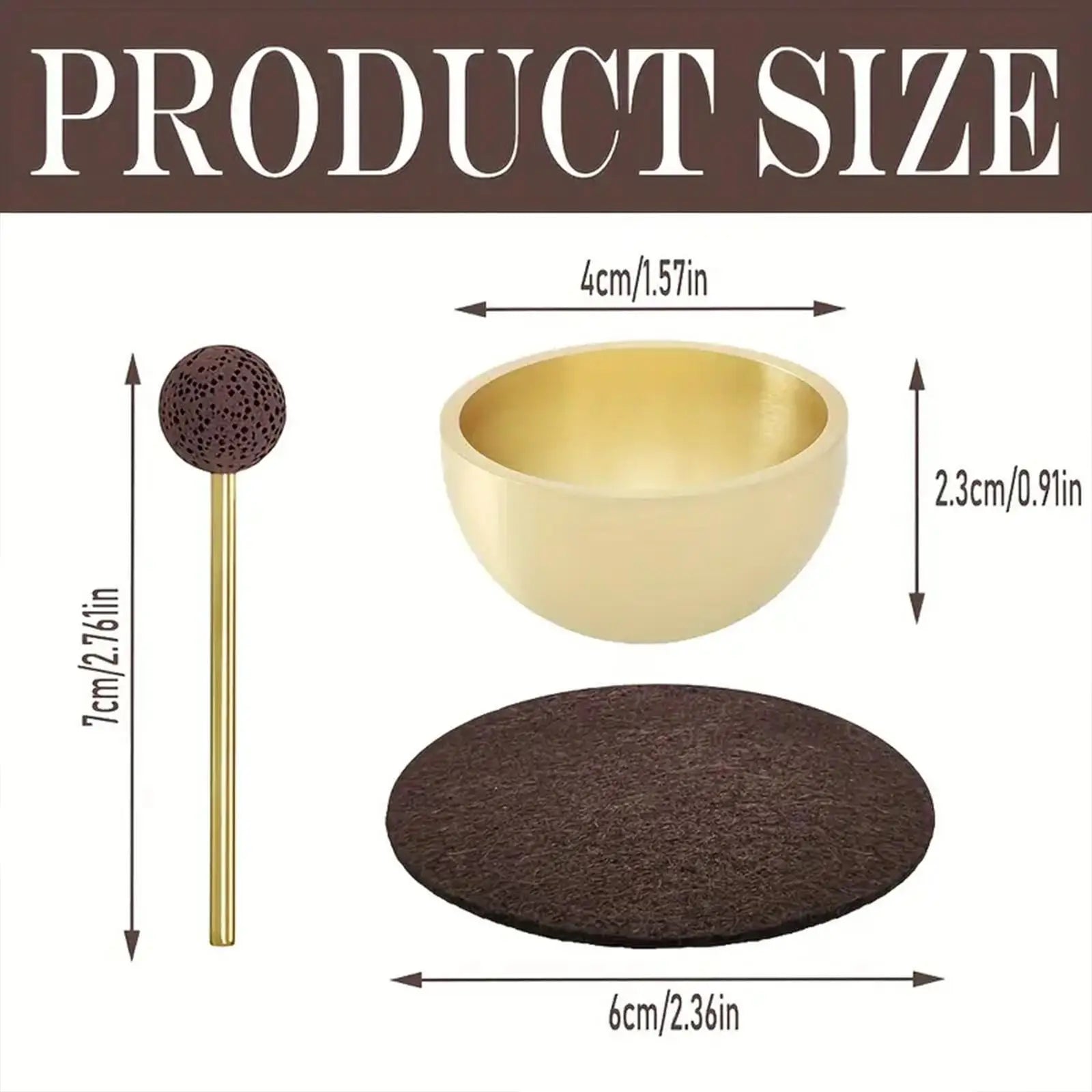 Mini Meditation Sound Bowl Kit with Mallet & Cushion