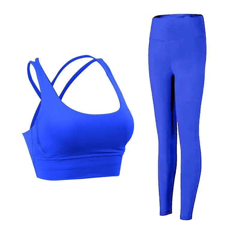Women’s 2-Piece Yoga Set – Push-Up Sports Bra & Leggings Workout Suit