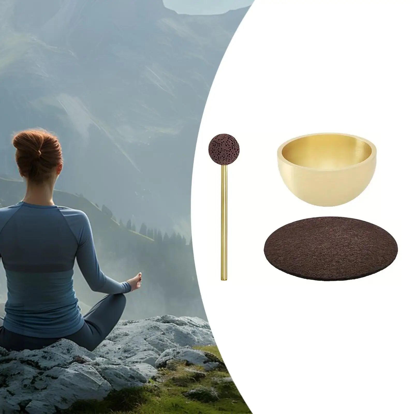 Mini Meditation Sound Bowl Kit with Mallet & Cushion
