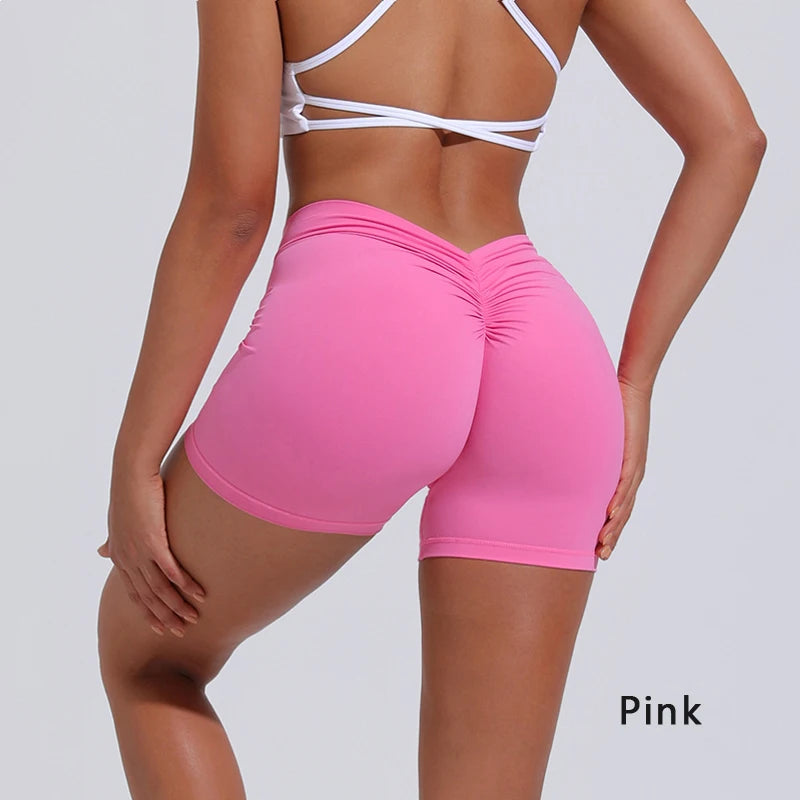 DIAS FIT JOY V-Back High-Waist Yoga Shorts – Hip Lifting Fitness Wear