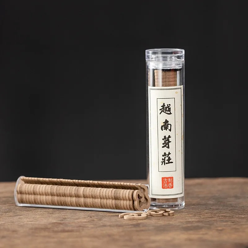 Natural Disk Incense & Mini Burner – Sandalwood & Cinnamon Aromatherapy