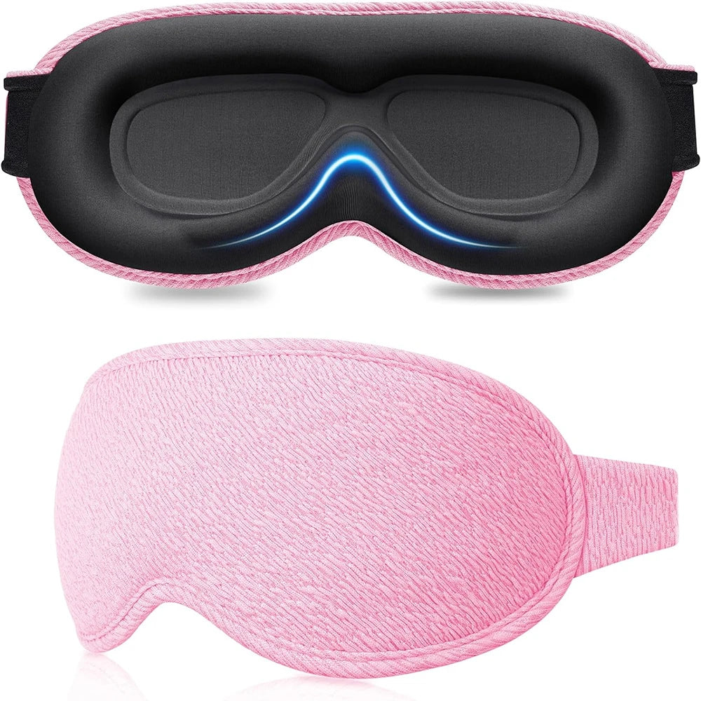 3D Memory Foam Sleep Mask – 100% Light-Blocking Eye Cover