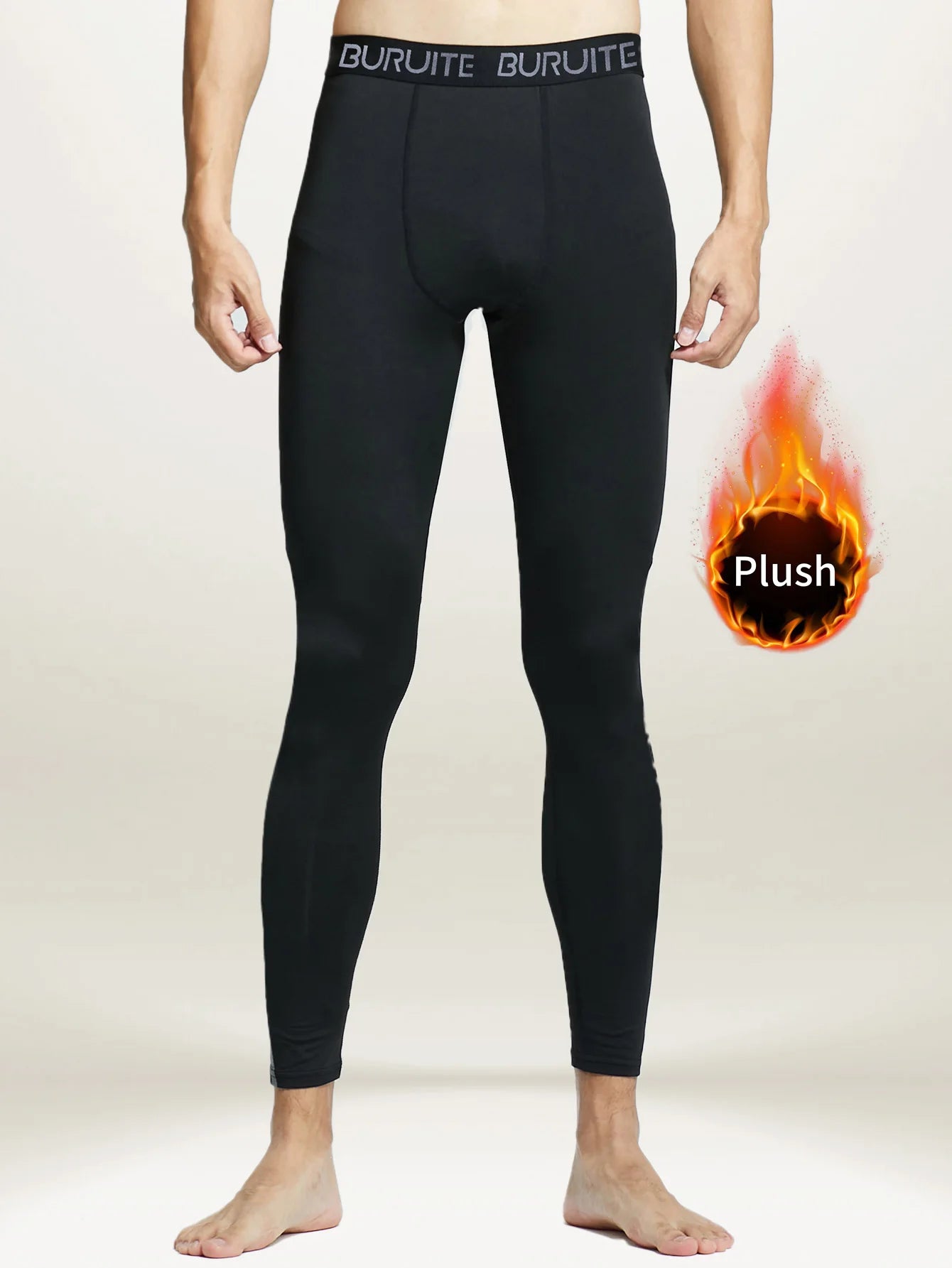 Men’s Warm Plush Pants – Thickened Slim-Fit Sports Bottoms