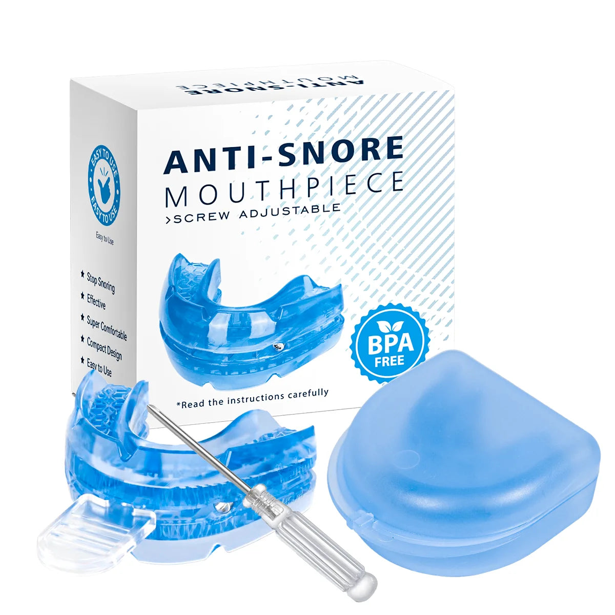 Anti-Snore Bruxism Mouth Guard – Nighttime Sleep Aid