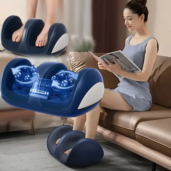 Extra Large Electric Foot & Calf Massager – Shiatsu Heat Therapy