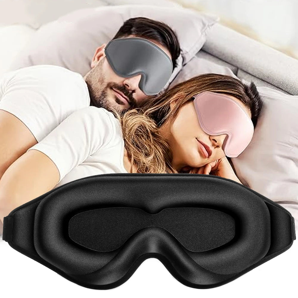 3D Memory Foam Sleep Mask – 100% Light-Blocking Eye Cover