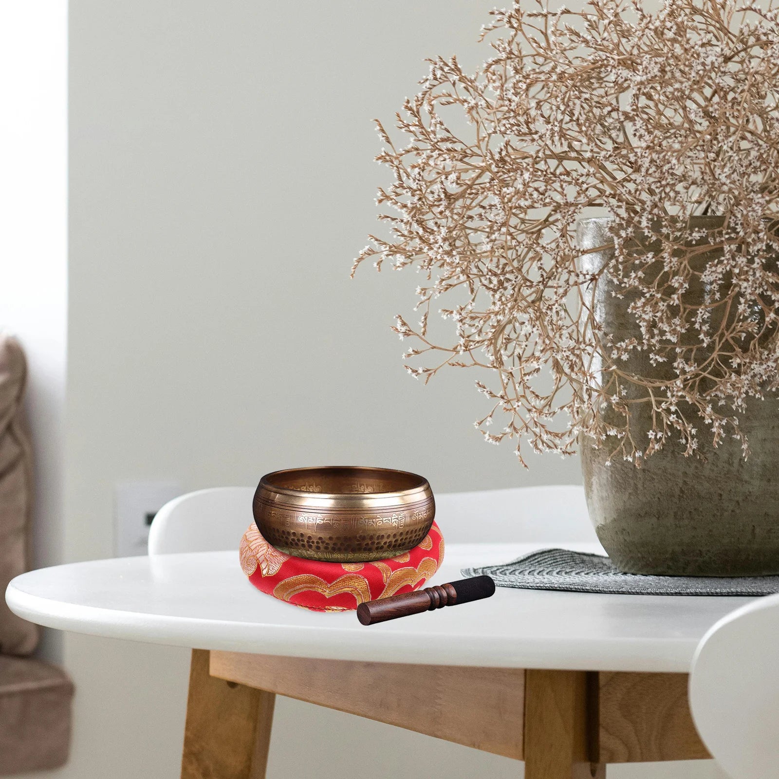 3Pcs Handmade Tibetan Singing Bowl Cushions Set