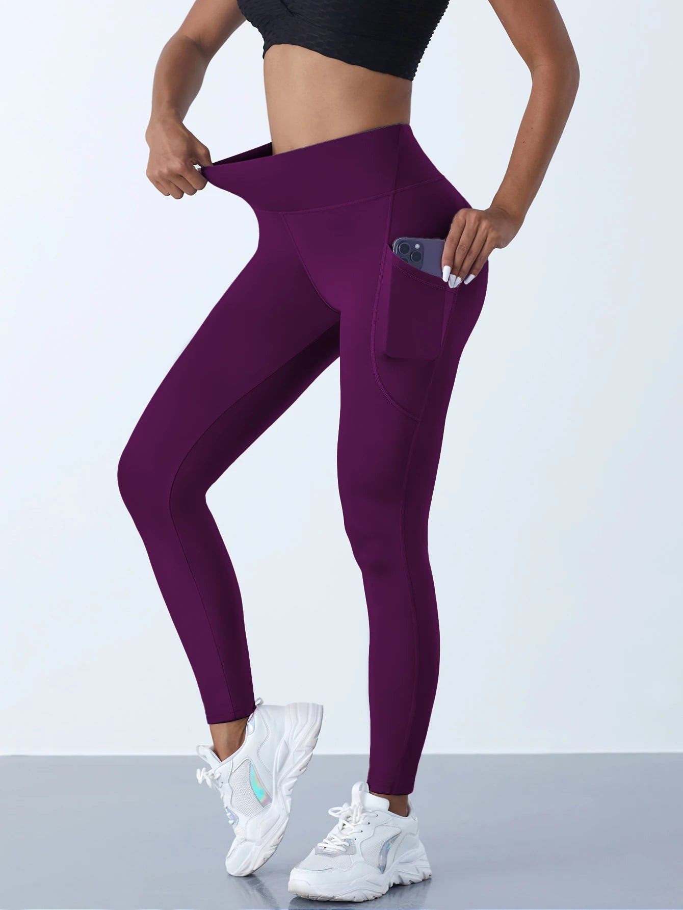 High-Waist Women’s Yoga Leggings with Pockets – Stretch Fitness Pants