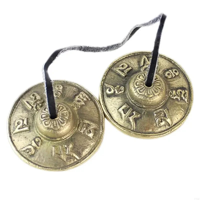 Tibetan Brass Tingsha Cymbals for Meditation & Yoga
