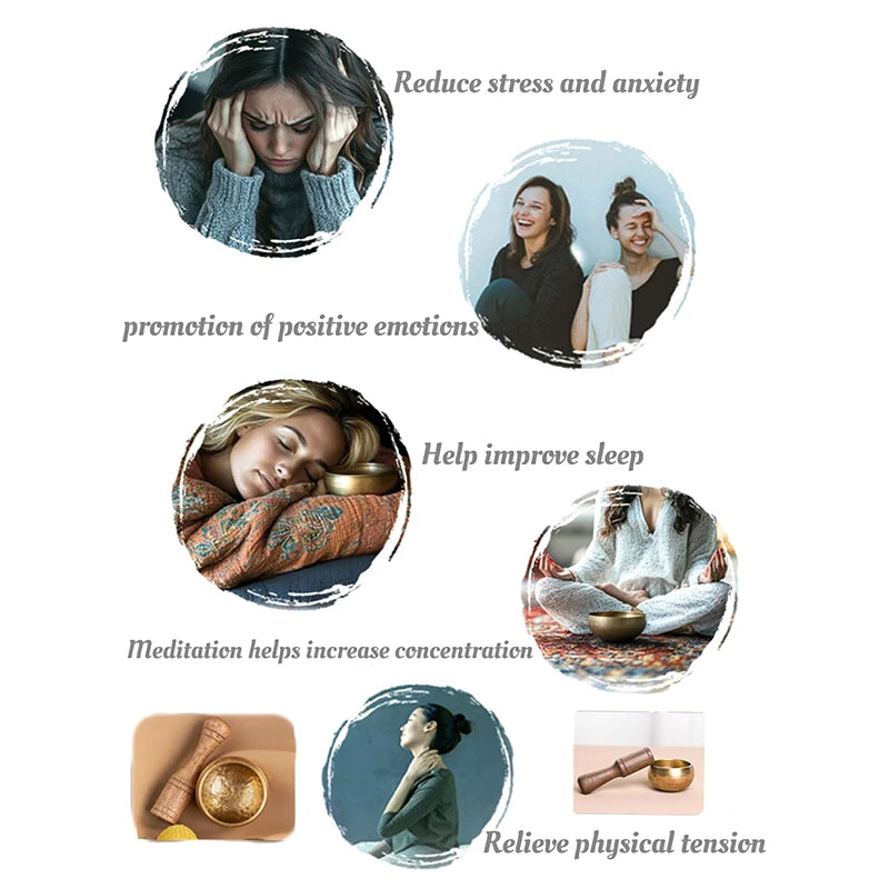 Mini Tibetan Brass Singing Bowl – Handmade Meditation & Yoga Bowl