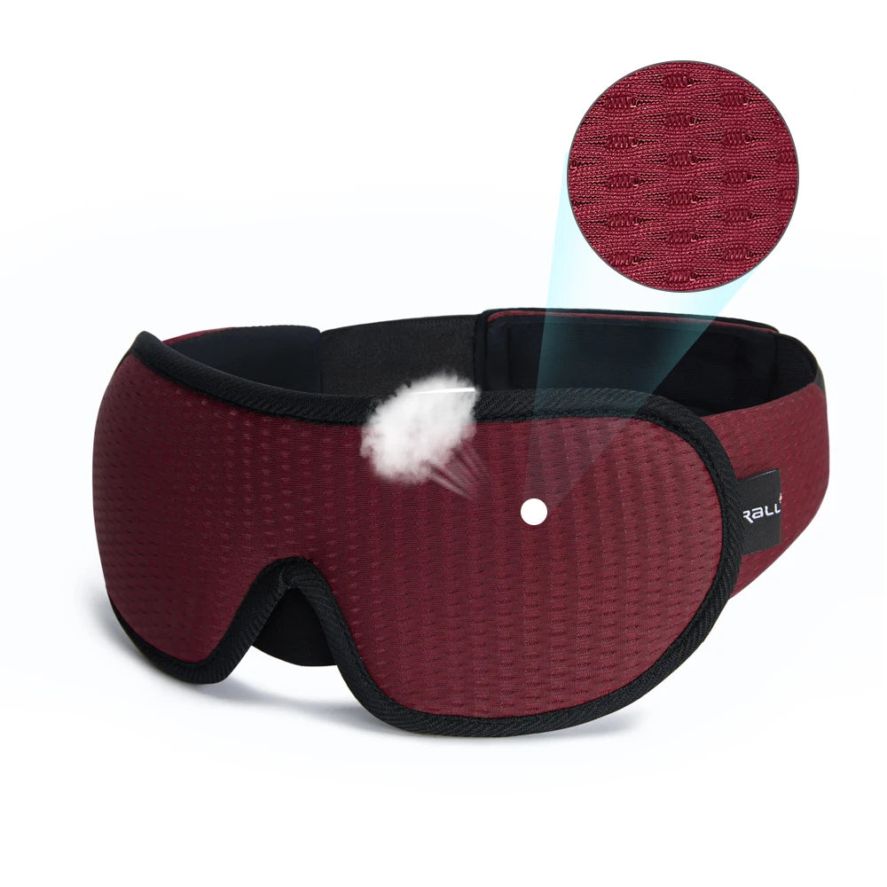 3D Padded Sleep Mask – Light-Blocking Eye Cover