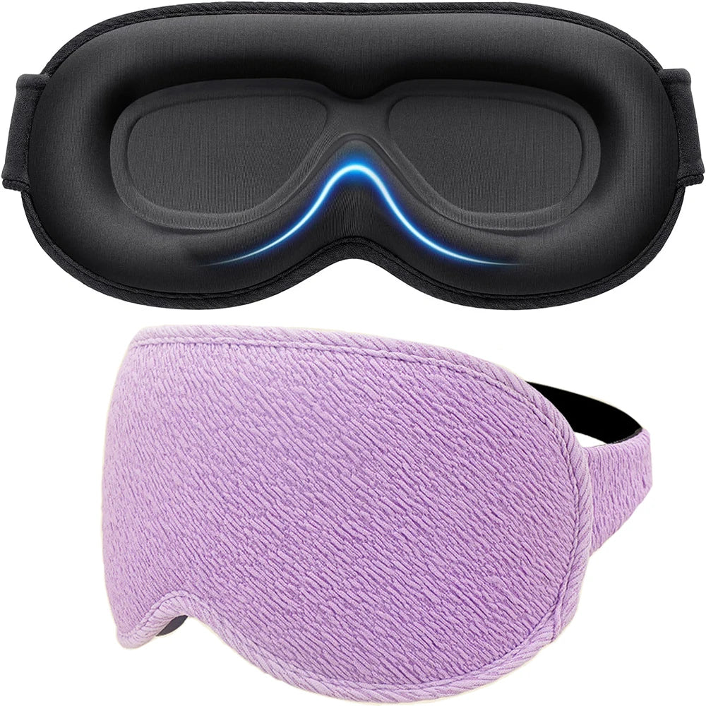 3D Memory Foam Sleep Mask – 100% Light-Blocking Eye Cover