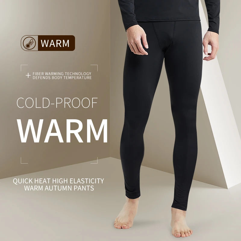Men’s Warm Plush Pants – Thickened Slim-Fit Sports Bottoms