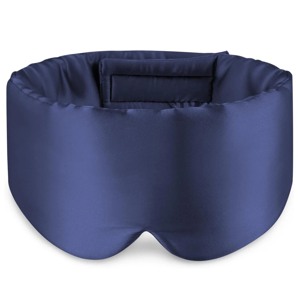 100% Mulberry Silk Sleep Mask – Soft Padded Light-Blocking Eyepatch