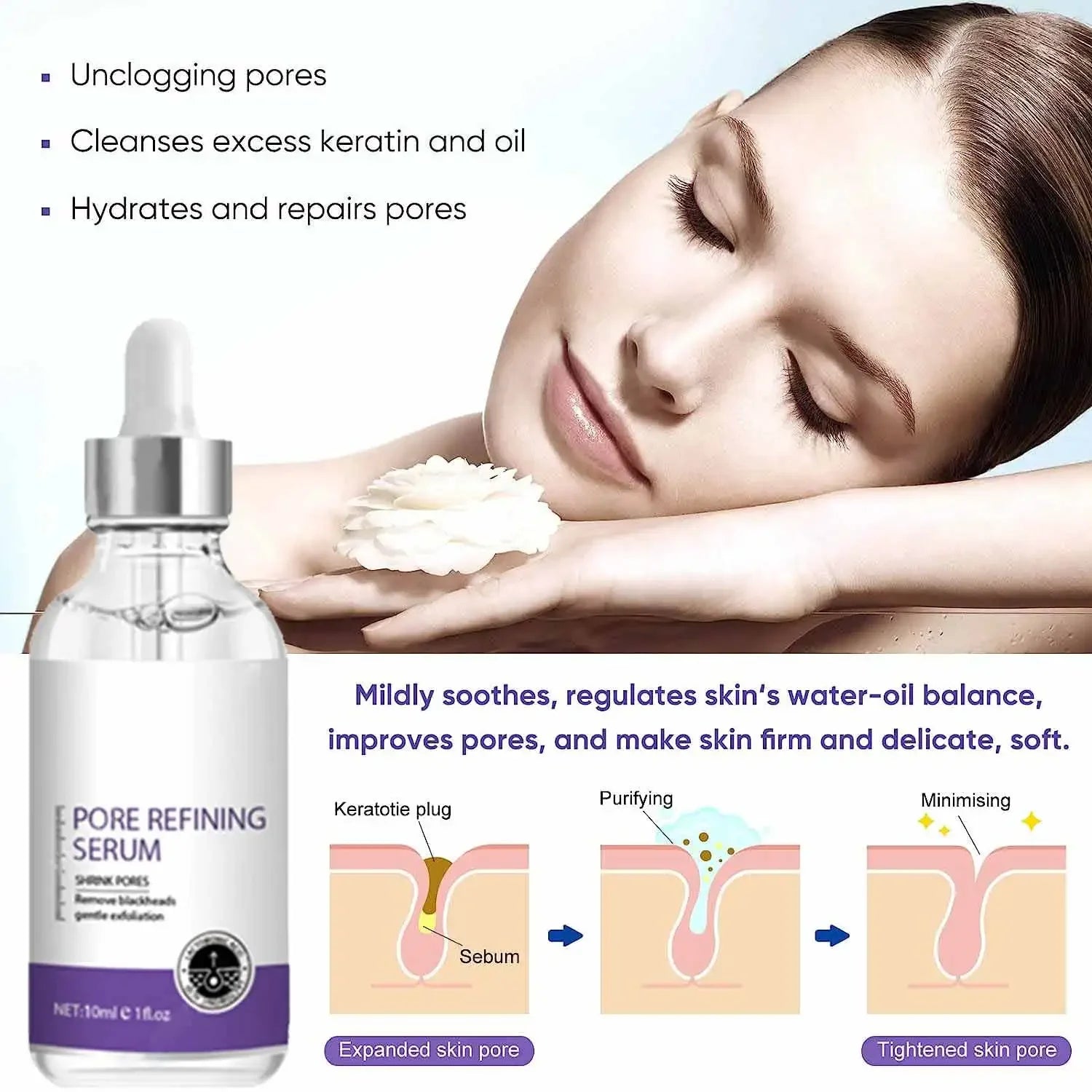 Pore Tightening Serum – Facial Essence for Smooth, Firm Skin