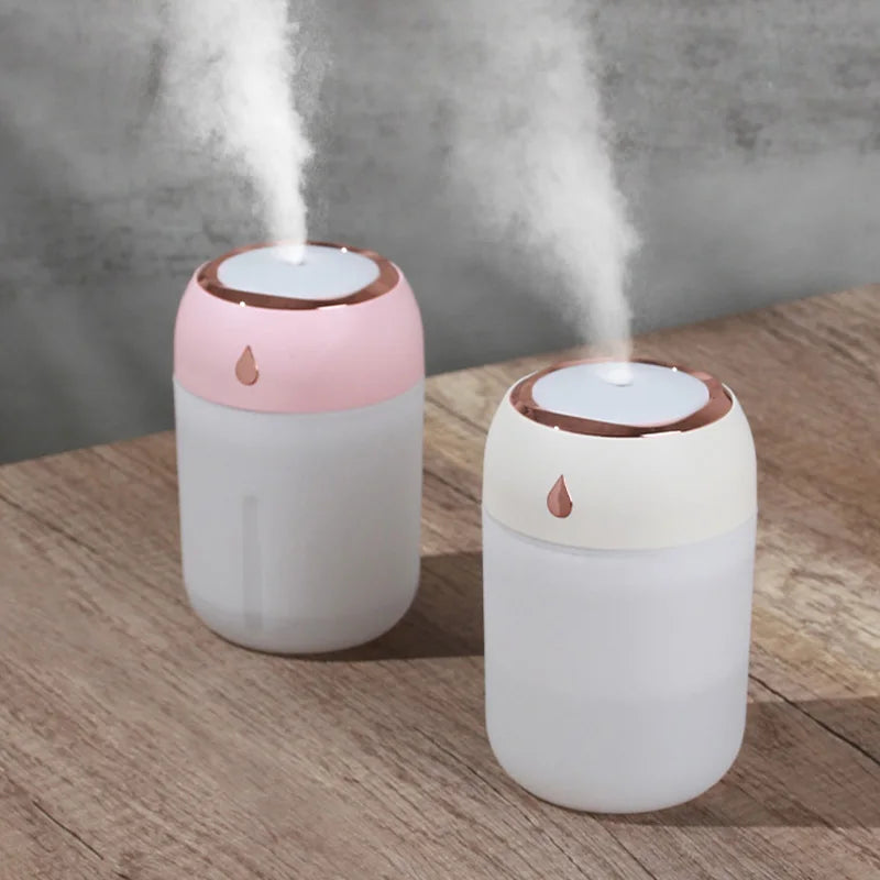 Portable Mini USB Humidifier – 330ml LED Aroma Diffuser