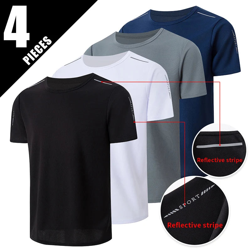 Men’s Summer Quick-Dry Printed Sports T-Shirt – Loose Fit