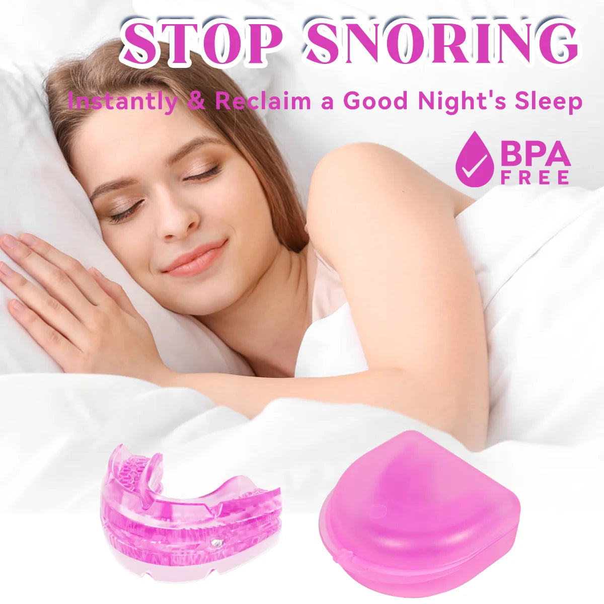 Anti-Snore Bruxism Mouth Guard – Nighttime Sleep Aid