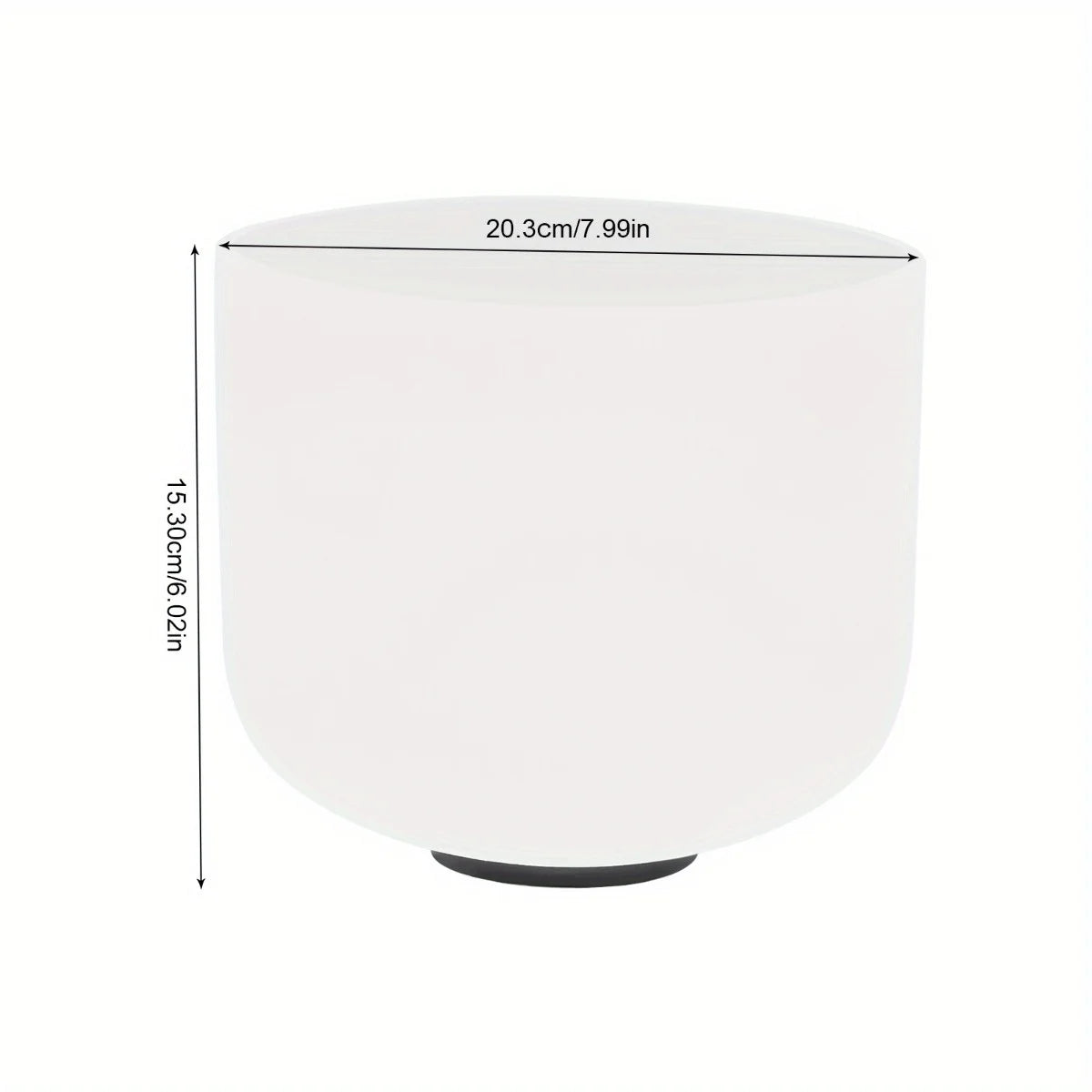 8-Inch Quartz Crystal Singing Bowl – Meditation & Sound Healing