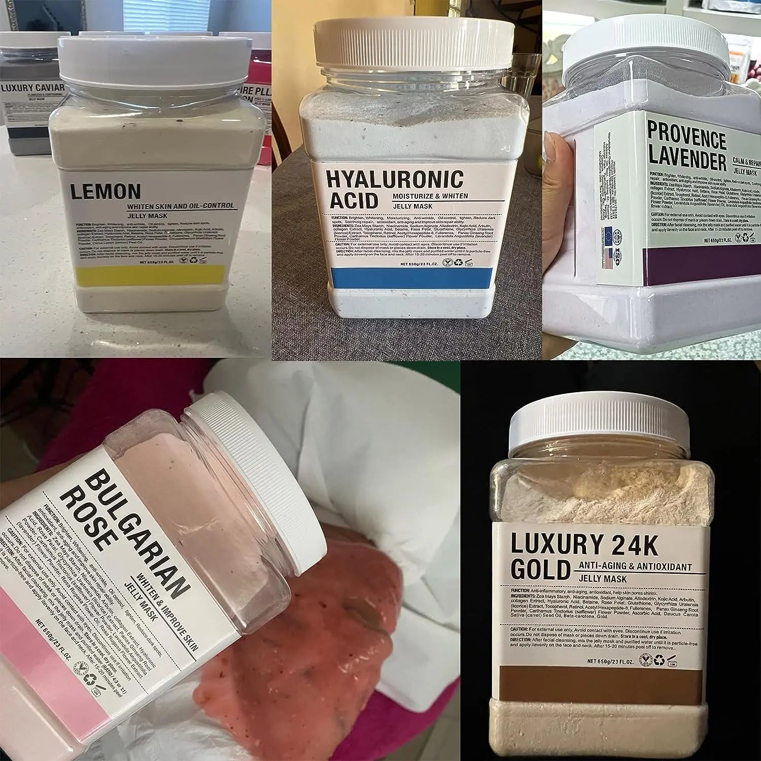 6PCS Jelly Mask Powder Set – Professional Salon Facial Care 650g