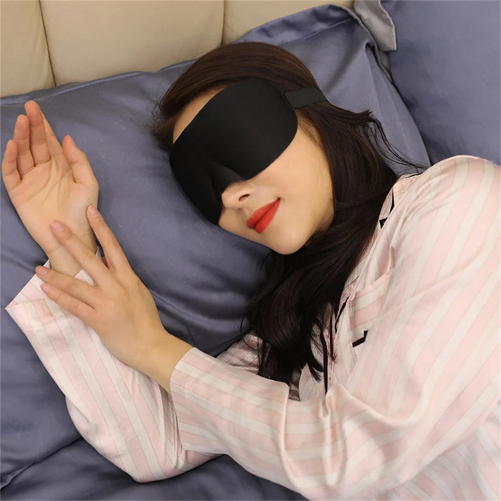3D Contoured Sleep Mask – Light-Blocking Eye Cover