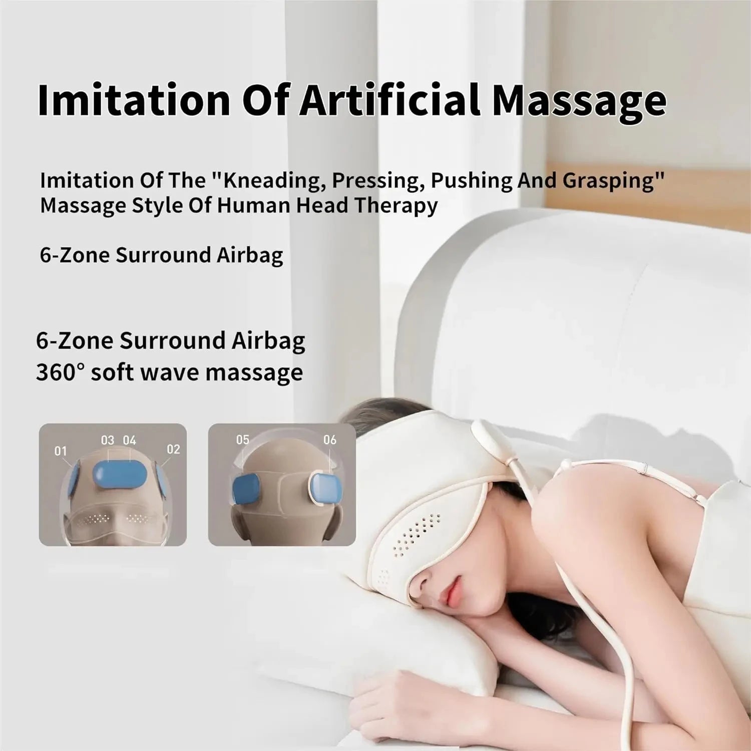 Graphene Heating Head Massager – Air Pressure & Eye Hot Compress