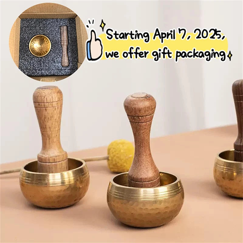 Mini Tibetan Brass Singing Bowl – Handmade Meditation & Yoga Bowl