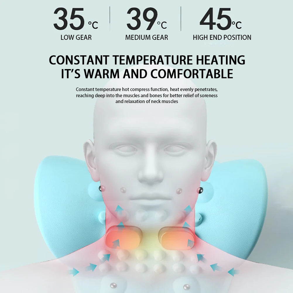 Portable Cervical Massager – Neck & Head Acupoint Massage Pillow