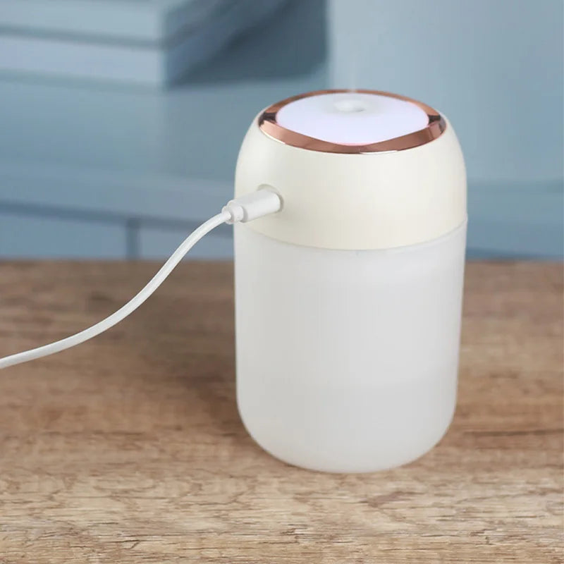 Portable Mini USB Humidifier – 330ml LED Aroma Diffuser