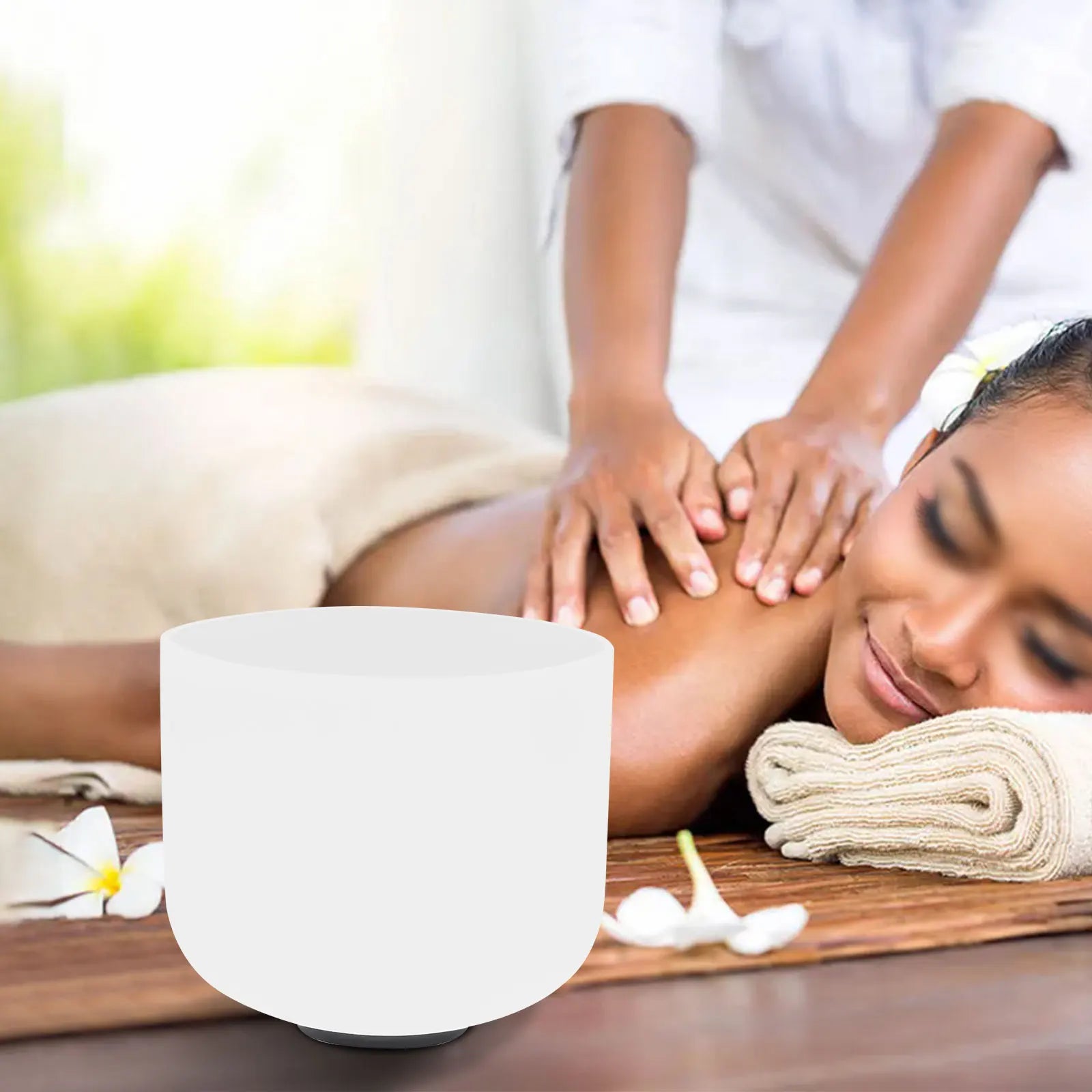 8-Inch Quartz Crystal Singing Bowl – Meditation & Sound Healing