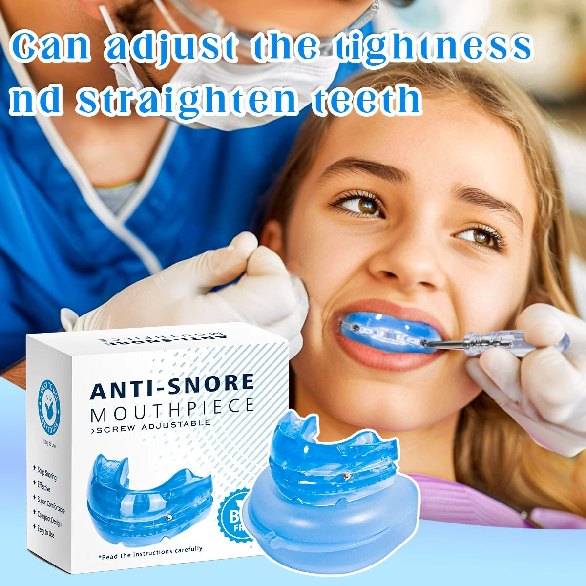 Anti-Snore Bruxism Mouth Guard – Nighttime Sleep Aid