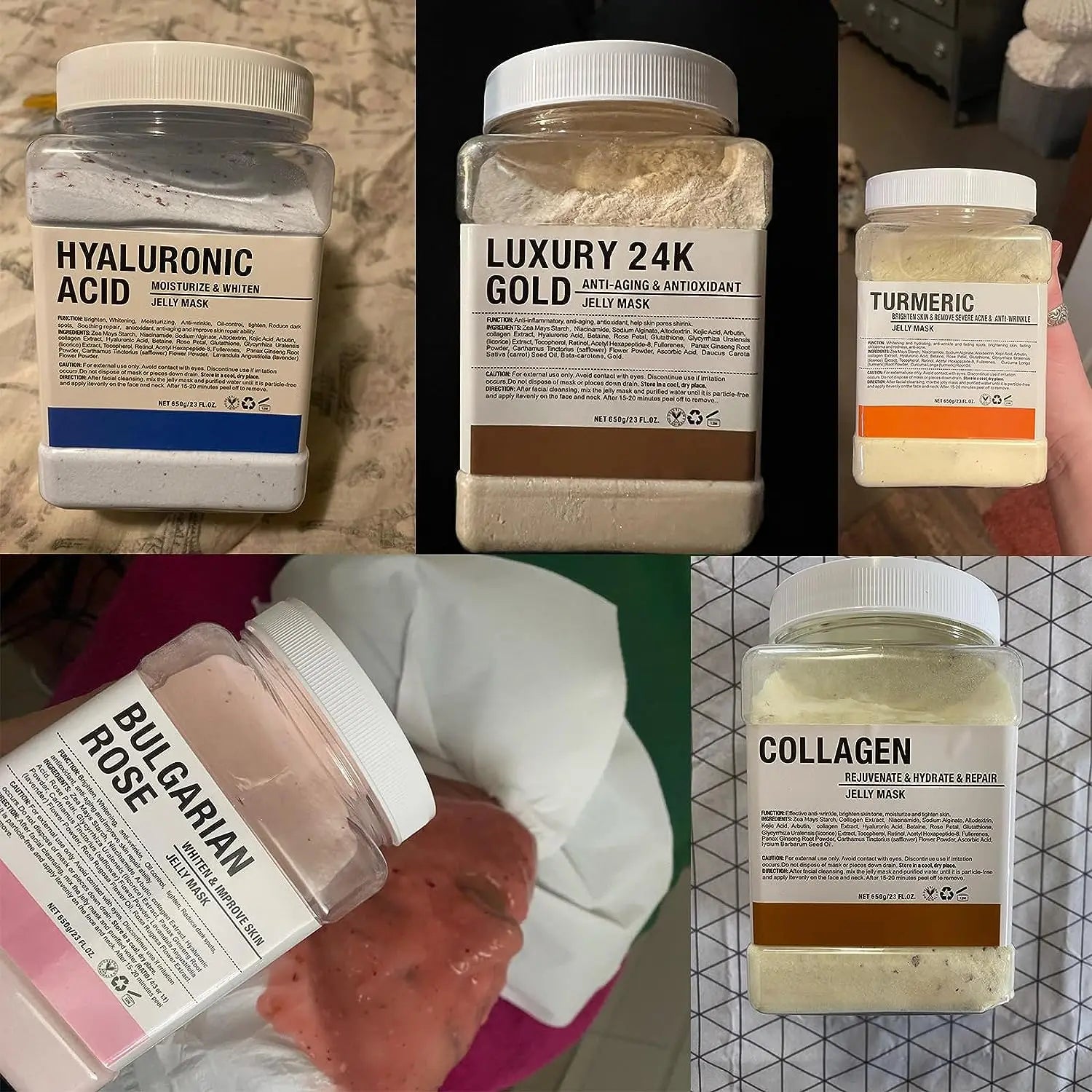 6PCS Jelly Mask Powder Set – Professional Salon Facial Care 650g