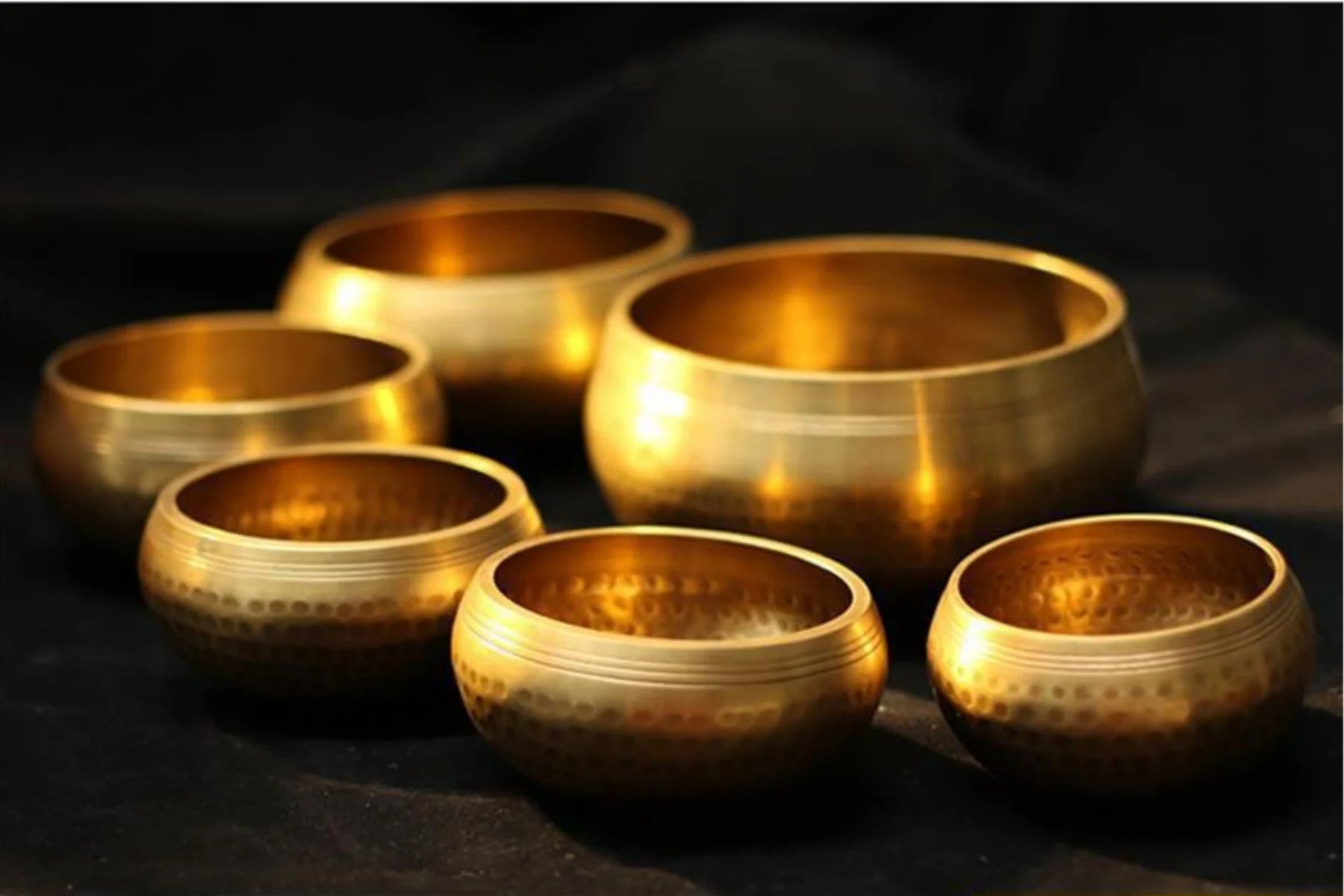 Tibetan Singing Bowl Set – 6 Sizes for Meditation & Yoga