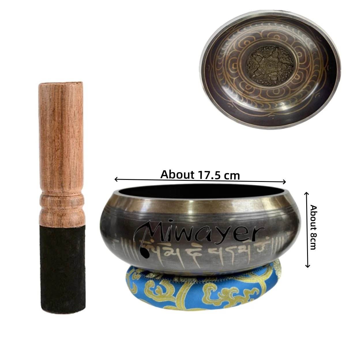 Tibetan Singing Bowl Set – 8.5–20CM for Meditation & Chakra Healing