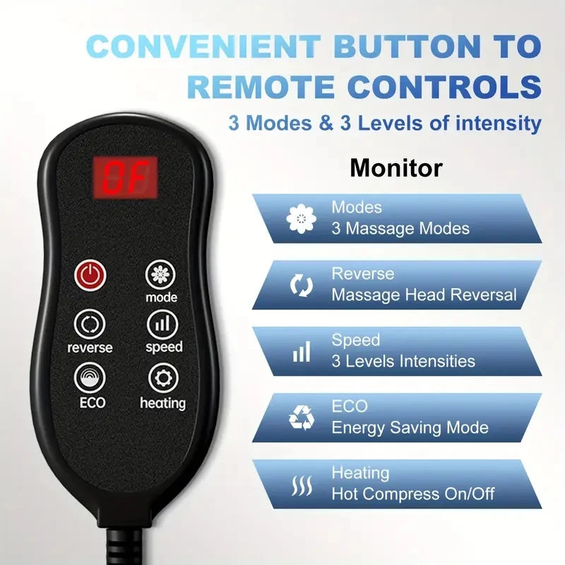 Extra Large Electric Foot & Calf Massager – Shiatsu Heat Therapy