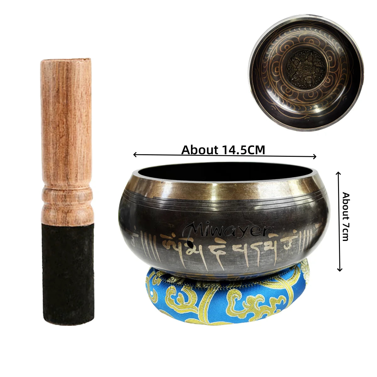 Tibetan Singing Bowl Set – 8.5–20CM for Meditation & Chakra Healing