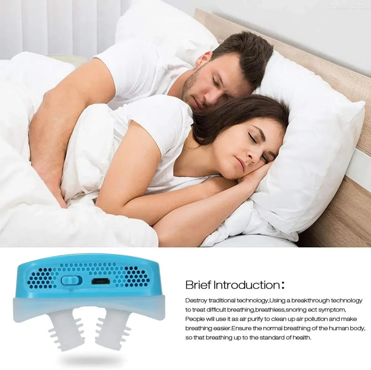 Electronic Anti-Snoring Device – USB Rechargeable Nose Vent