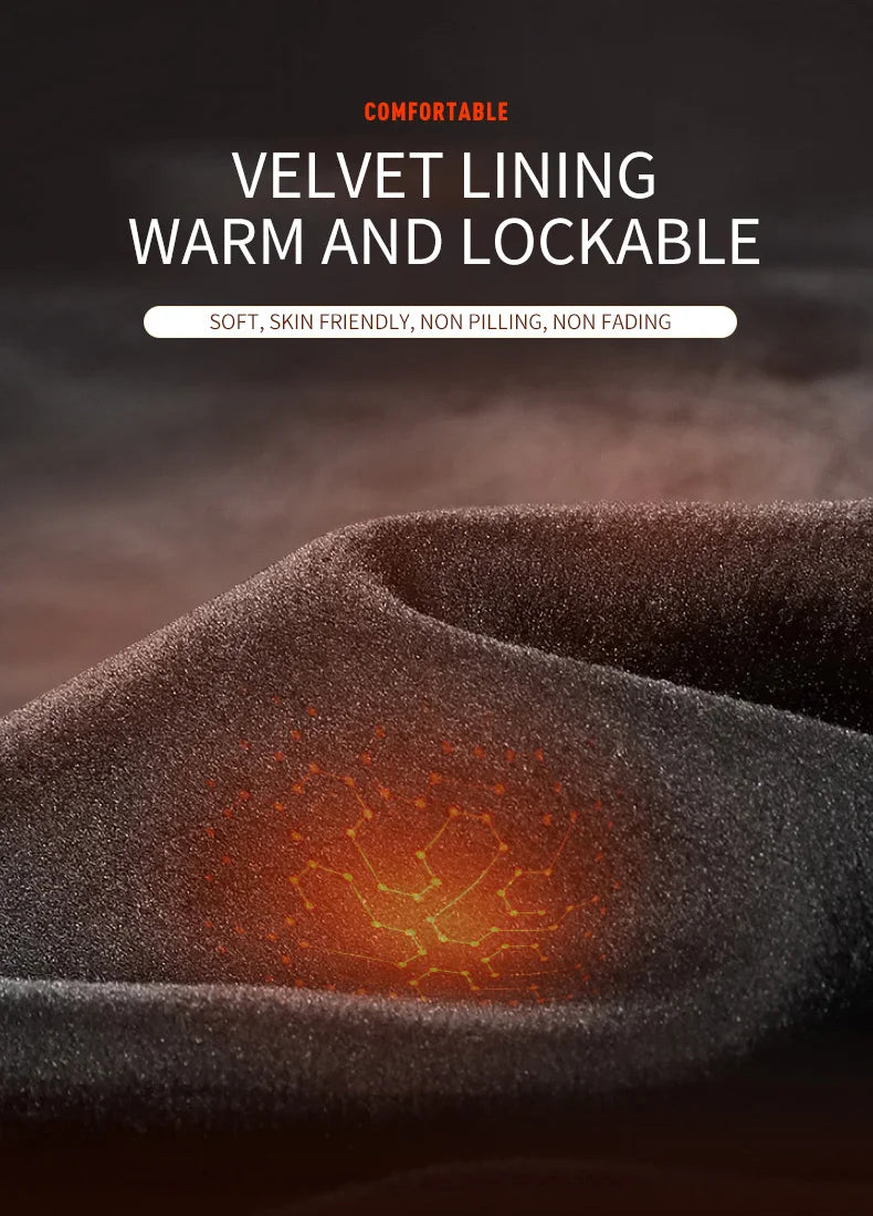 Men’s Warm Plush Pants – Thickened Slim-Fit Sports Bottoms