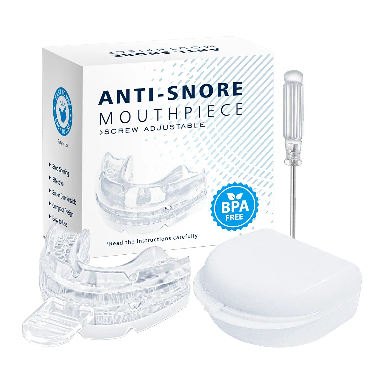 Adjustable Anti-Snoring Mouth Guard – Sleep & Bruxism Aid