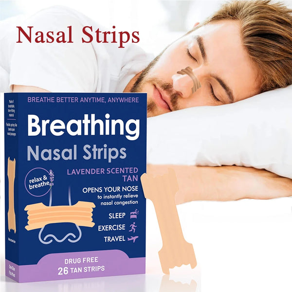 Lavender Scented Breath Nasal Strips – Anti-Snoring & Sleep Aid