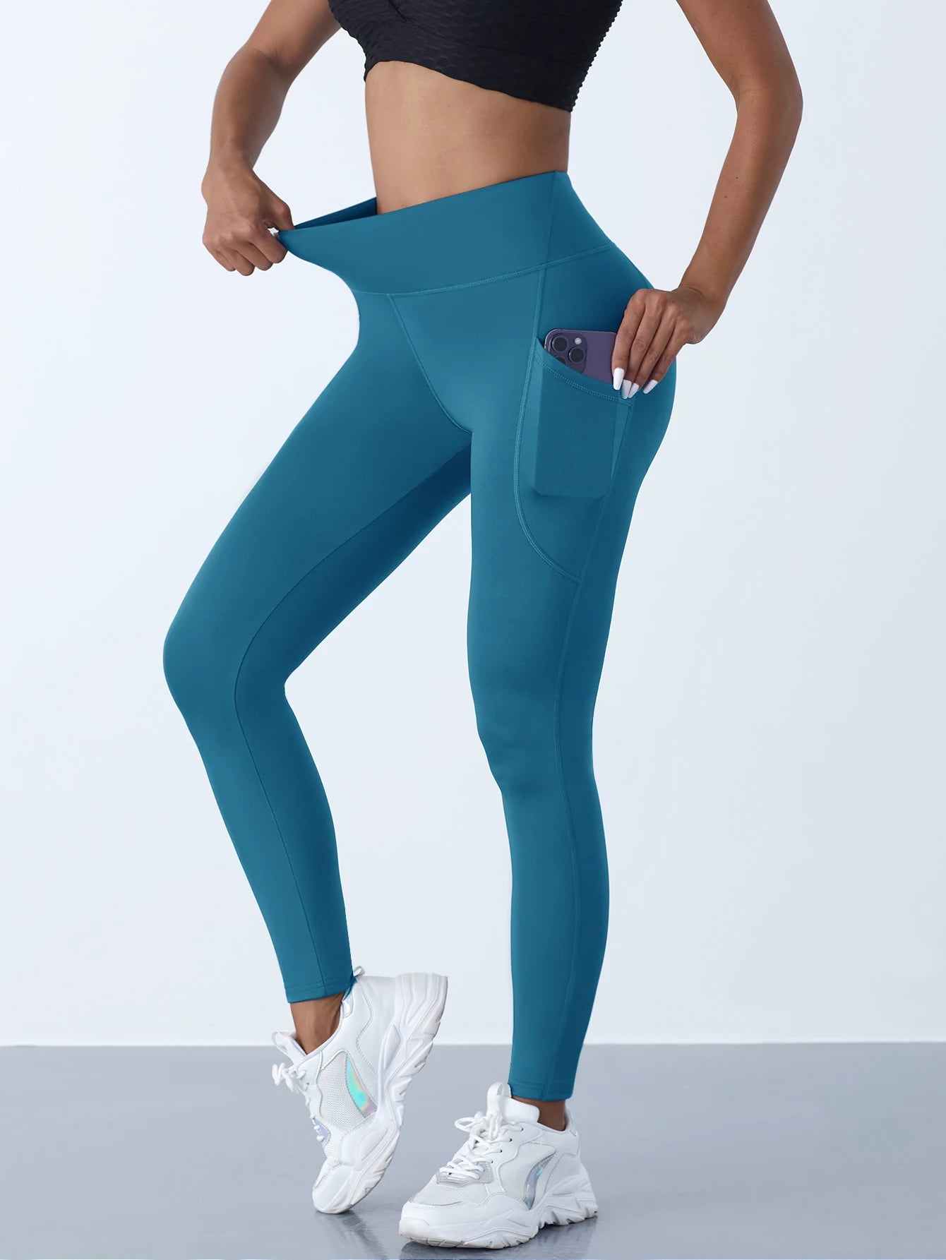 High-Waist Women’s Yoga Leggings with Pockets – Stretch Fitness Pants